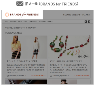 旧メール（BRANDS for FRIENDS）